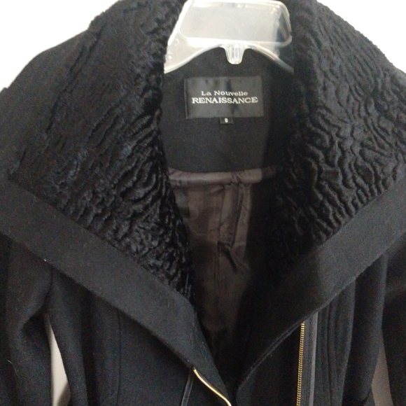 La Nouvelle Renaissance Wool Blend Midweight Jacket   Size Small   Black - Picture 3 of 12